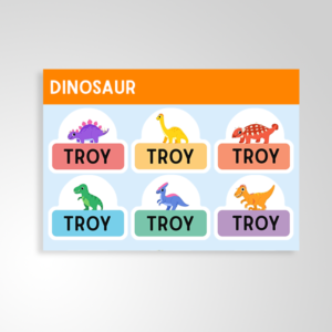 Cute Dinosaur label sticker